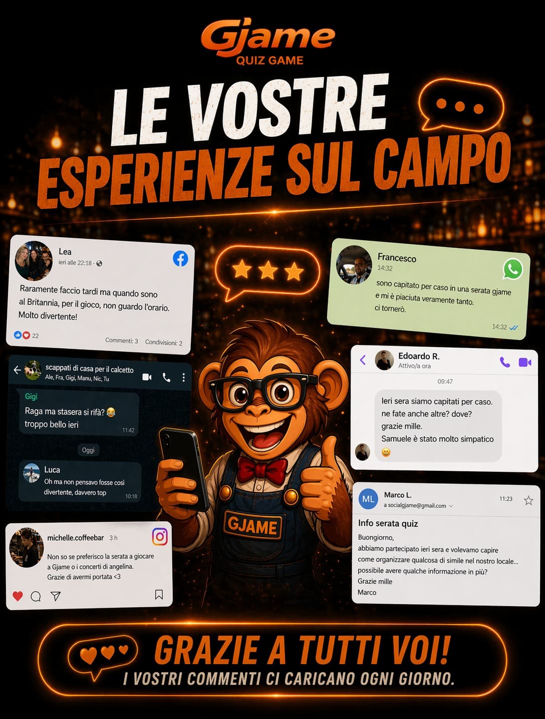 Esperienze Gjame dal vivo